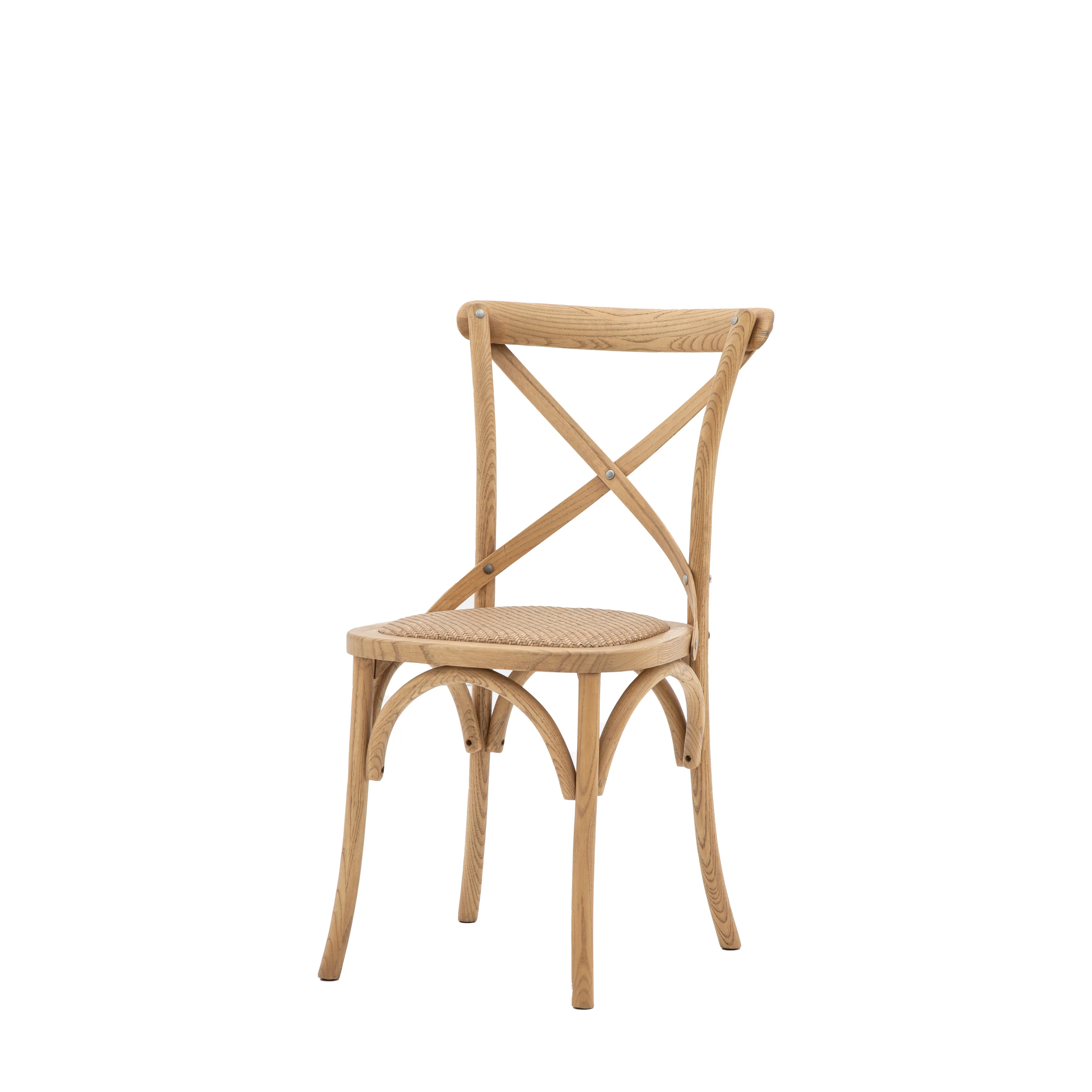 Natural Rattan Cross Back Chair ( 2 pack)