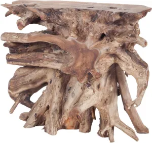 Natural Teak Slice Console