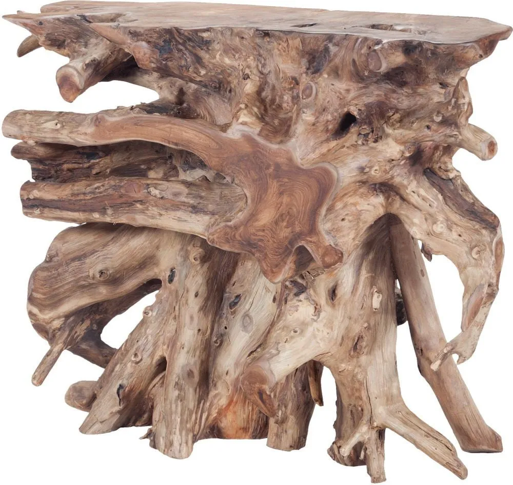 Natural Teak Slice Console