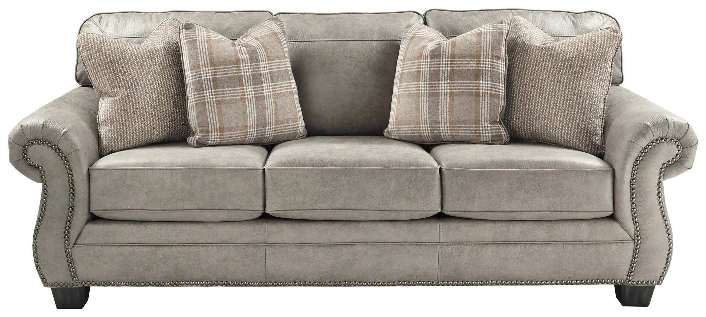 Olsberg Sofa, Loveseat and Recliner in Steel