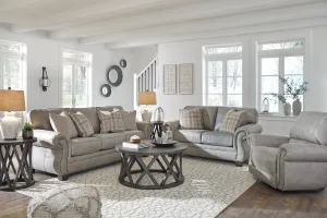 Olsberg Sofa, Loveseat and Recliner in Steel