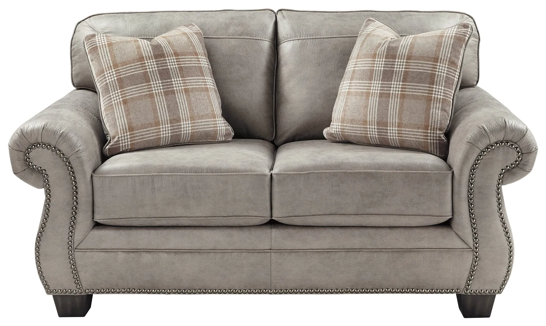 Olsberg Sofa, Loveseat and Recliner in Steel