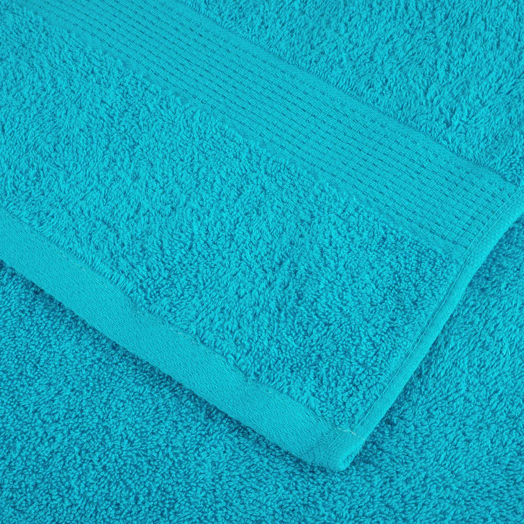 Premium Hand Towels 10 pcs Turquoise 50x100 cm 600 gsm 100% Cotton