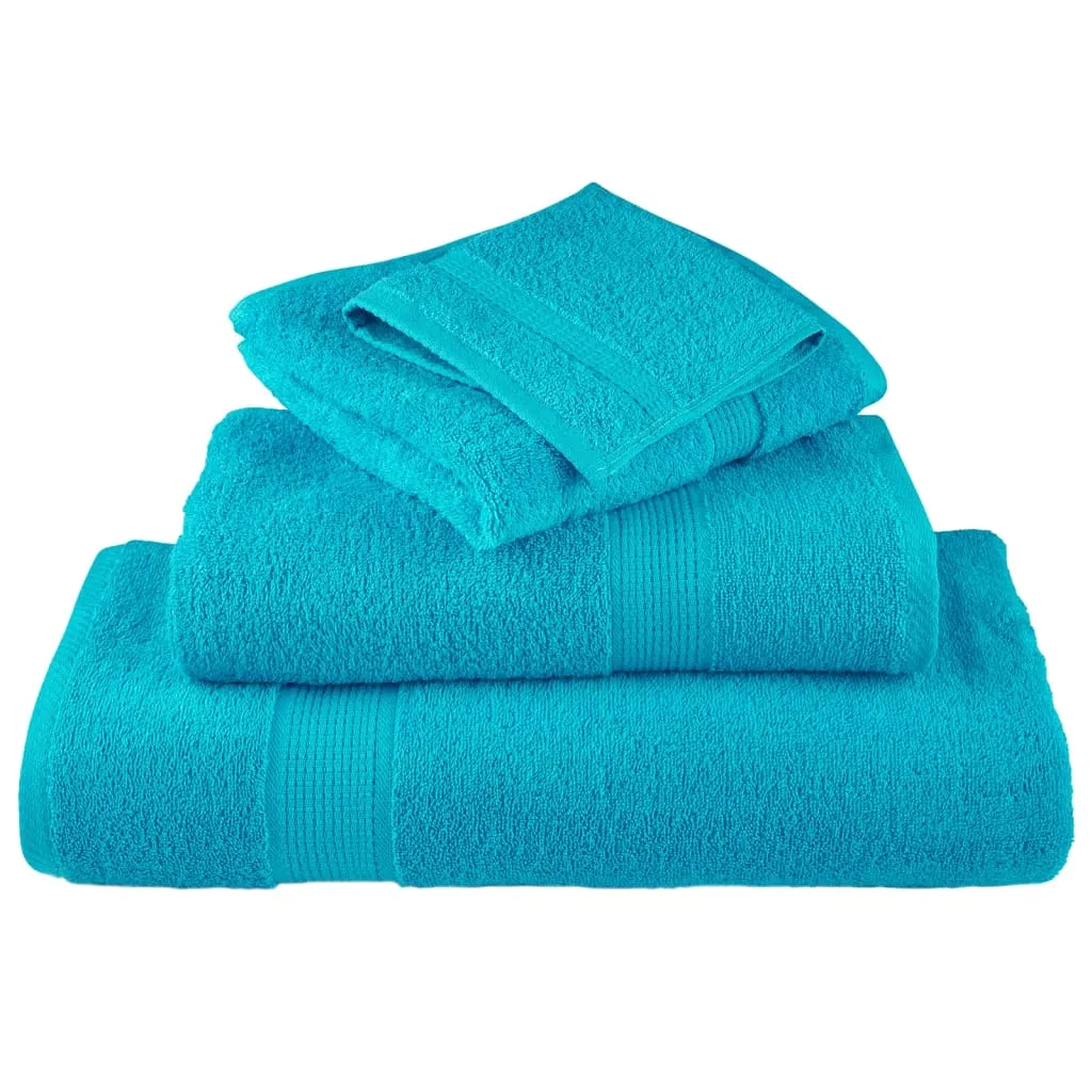 Premium Hand Towels 10 pcs Turquoise 50x100 cm 600 gsm 100% Cotton