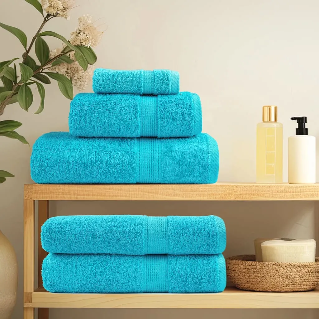 Premium Hand Towels 10 pcs Turquoise 50x100 cm 600 gsm 100% Cotton