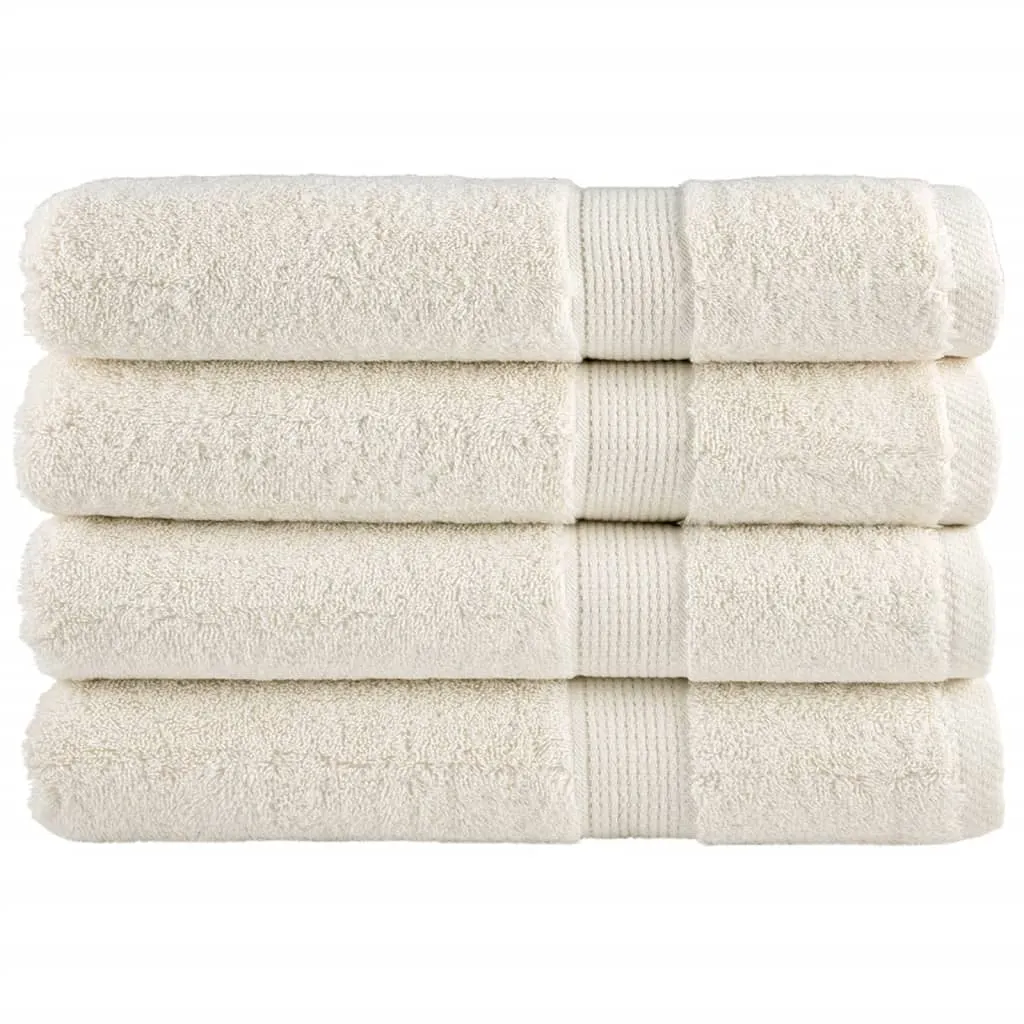 Premium Sauna Towels SOLUND 4 pcs Cream 80x200 cm 600 gsm