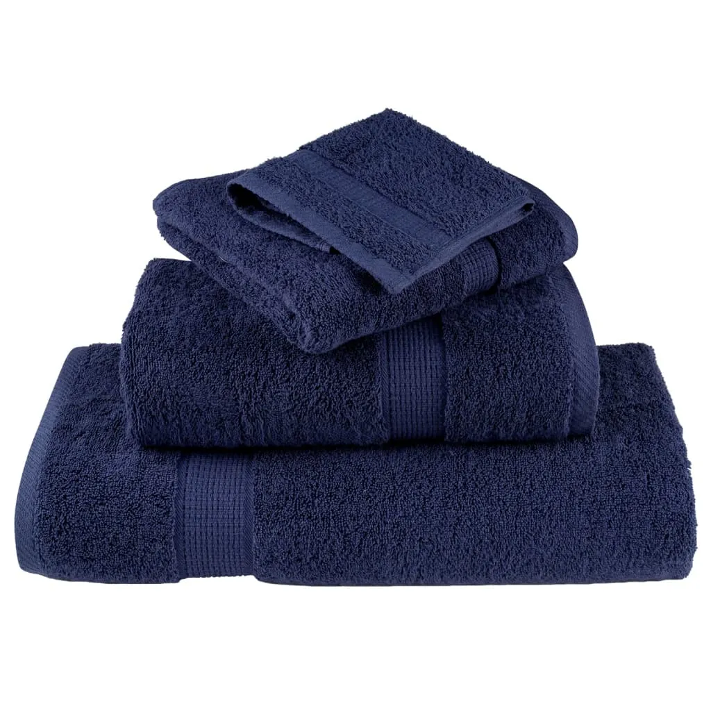 Premium Shower Towels 10pcs Navy Blue 70x140cm 600gsm 100% Cotton