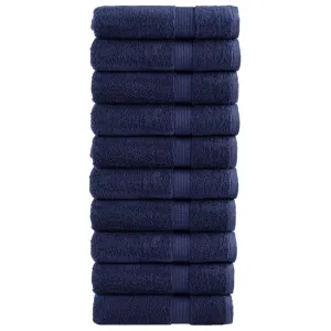 Premium Shower Towels 10pcs Navy Blue 70x140cm 600gsm 100% Cotton