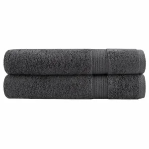 Premium Towels 2pcs Anthracite 100x200cm 600gsm 100% Cotton
