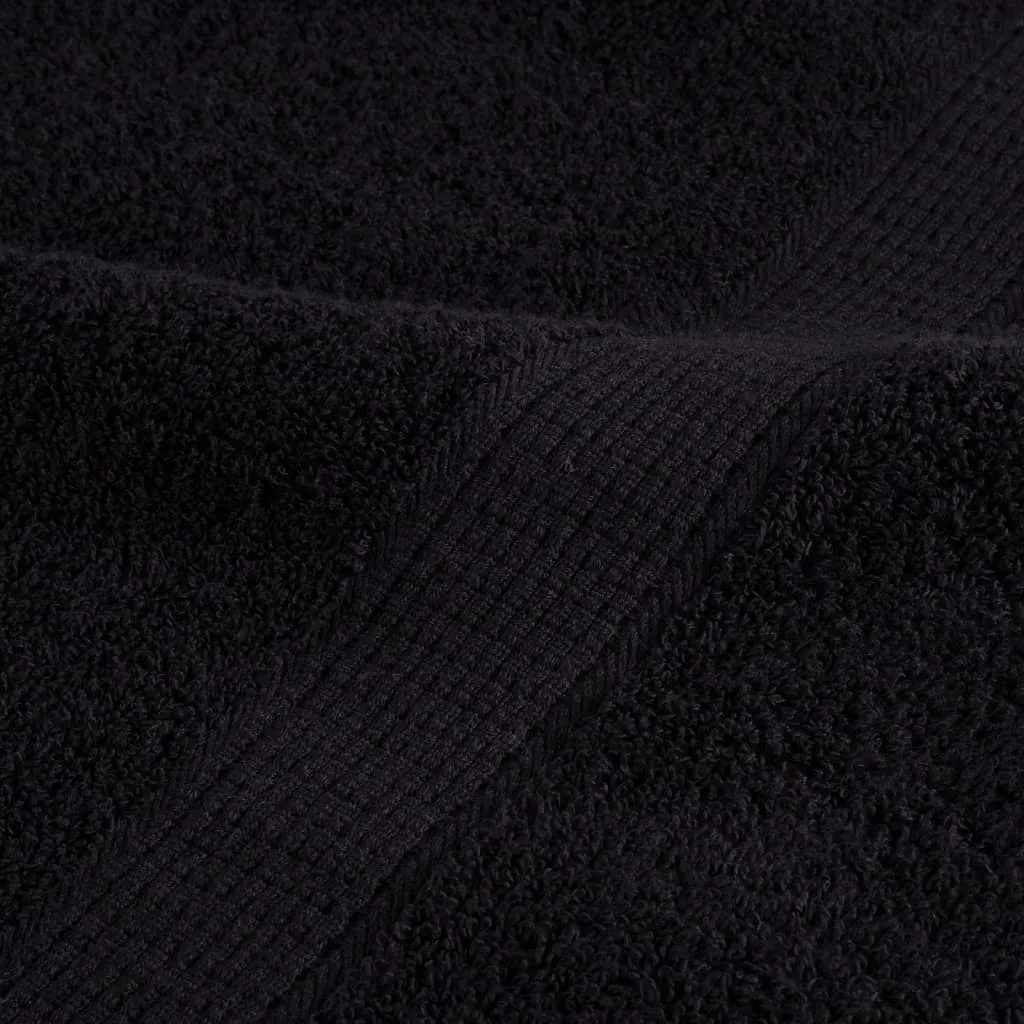 Premium Washcloths 2 pcs Black 30x30 cm 600 gsm 100% Cotton