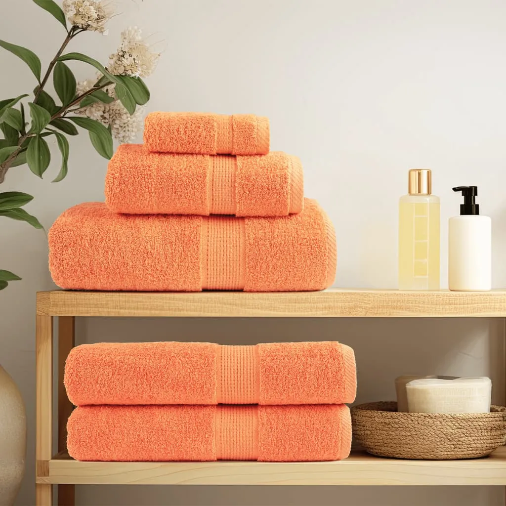 Premium Washcloths 4 pcs Orange 30x30 cm 600 gsm 100% Cotton