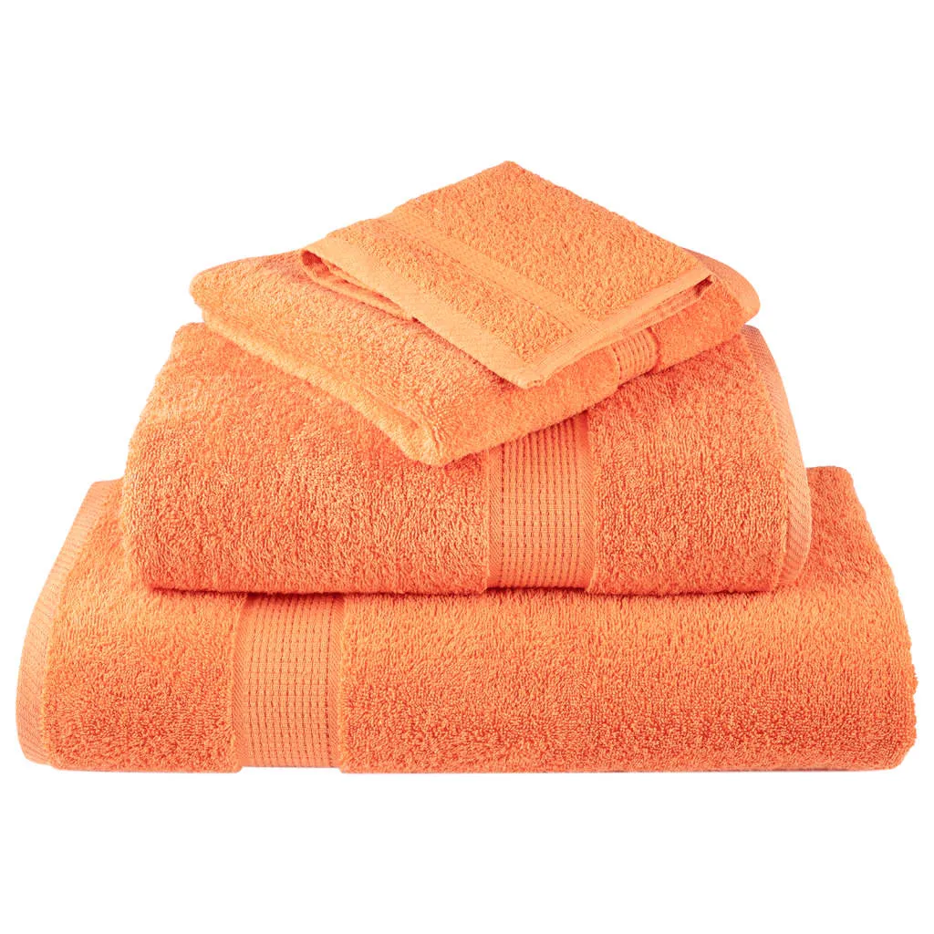 Premium Washcloths 4 pcs Orange 30x30 cm 600 gsm 100% Cotton