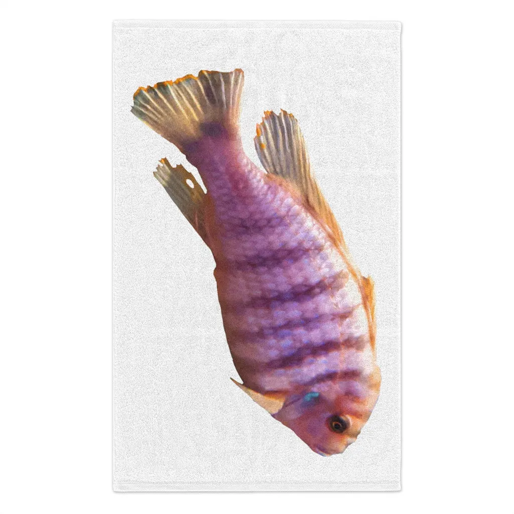 Purple Fish Rally Towel, 11x18