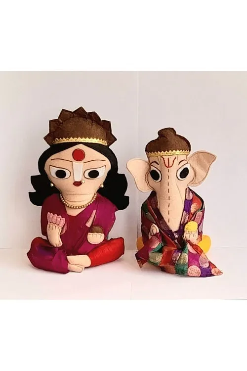 "Svatanya" Handcrafted Eco-Friendly Ganesha & Laxmi Figurine