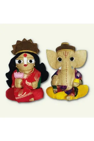 "Svatanya" Handcrafted Eco-Friendly Ganesha & Laxmi Figurine