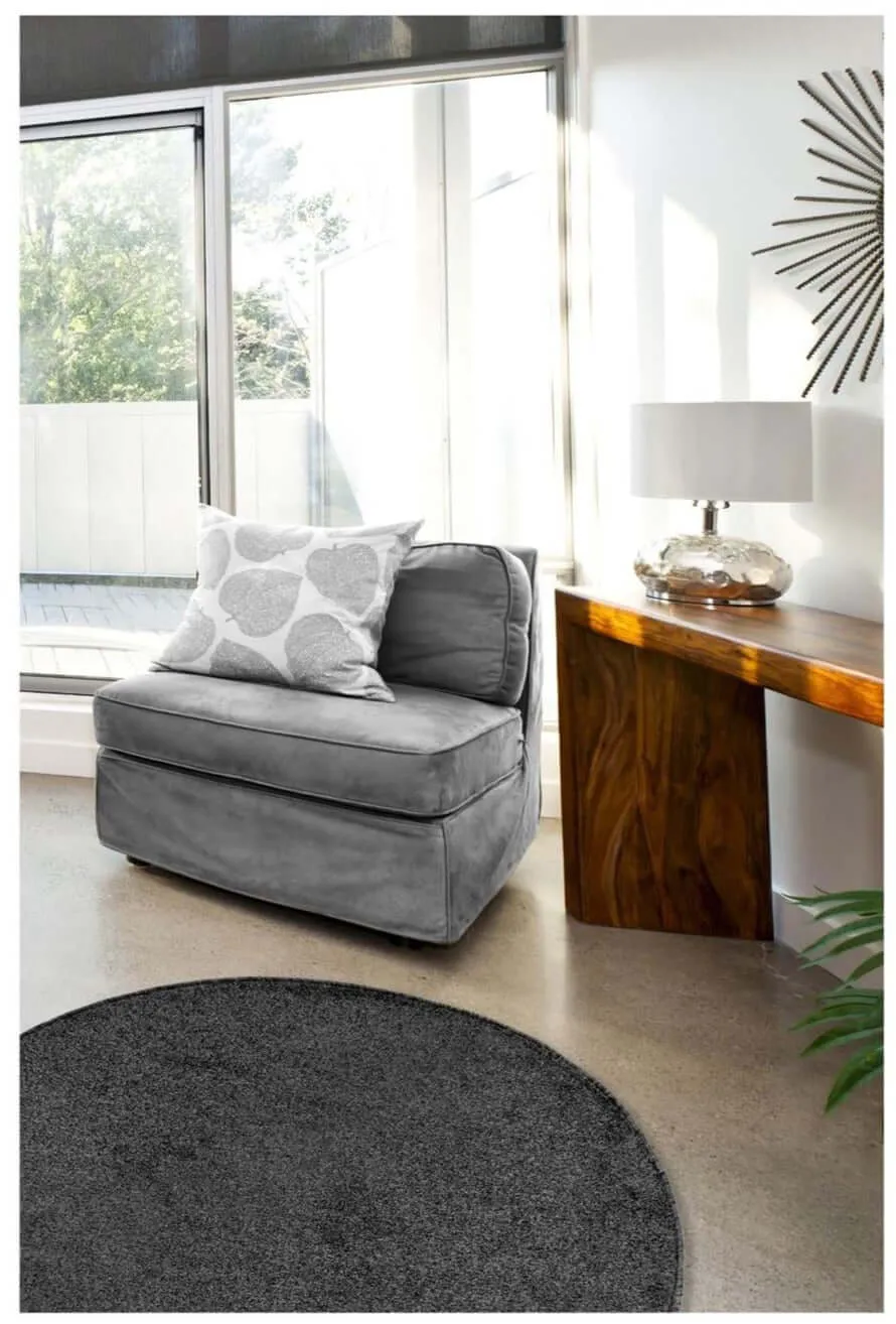 Relay Charcoal Recycled Low Pile Rug