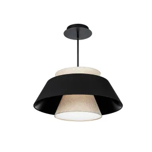 Rockabilly 26 in. LED Pendant Light Black Finish