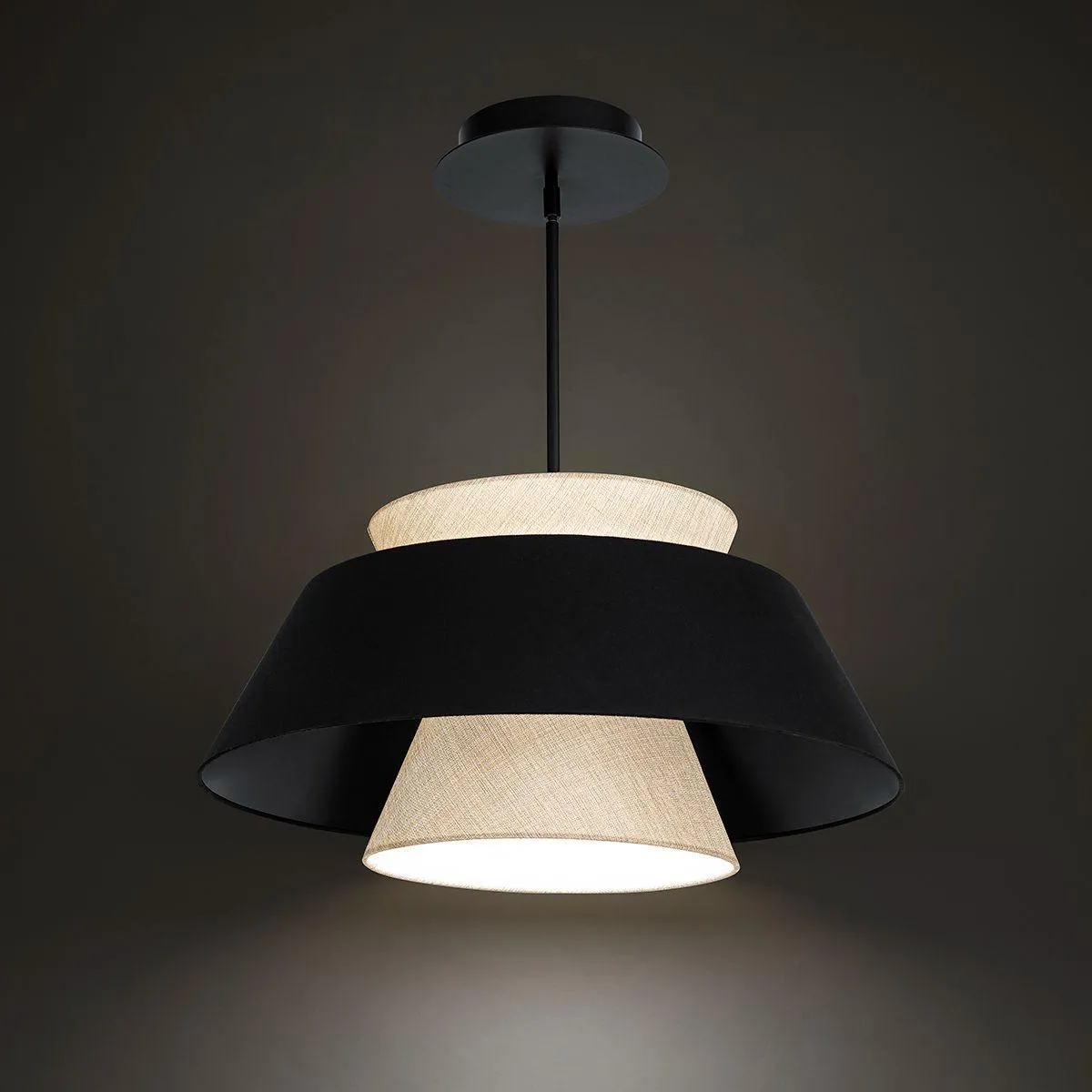 Rockabilly 26 in. LED Pendant Light Black Finish