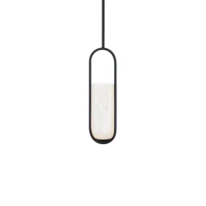 Rollins 5 in. LED Pendant Light Black finish