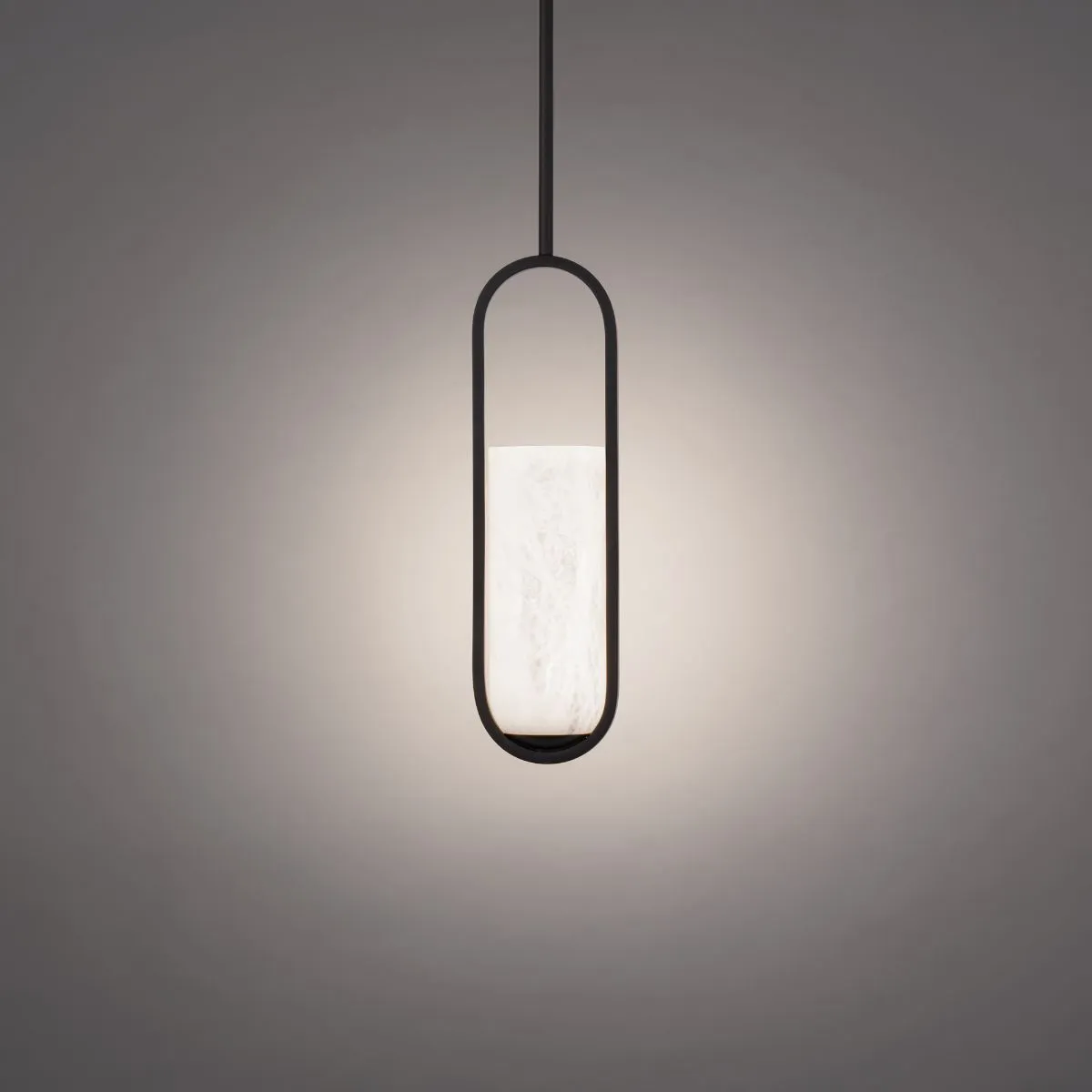 Rollins 5 in. LED Pendant Light Black finish