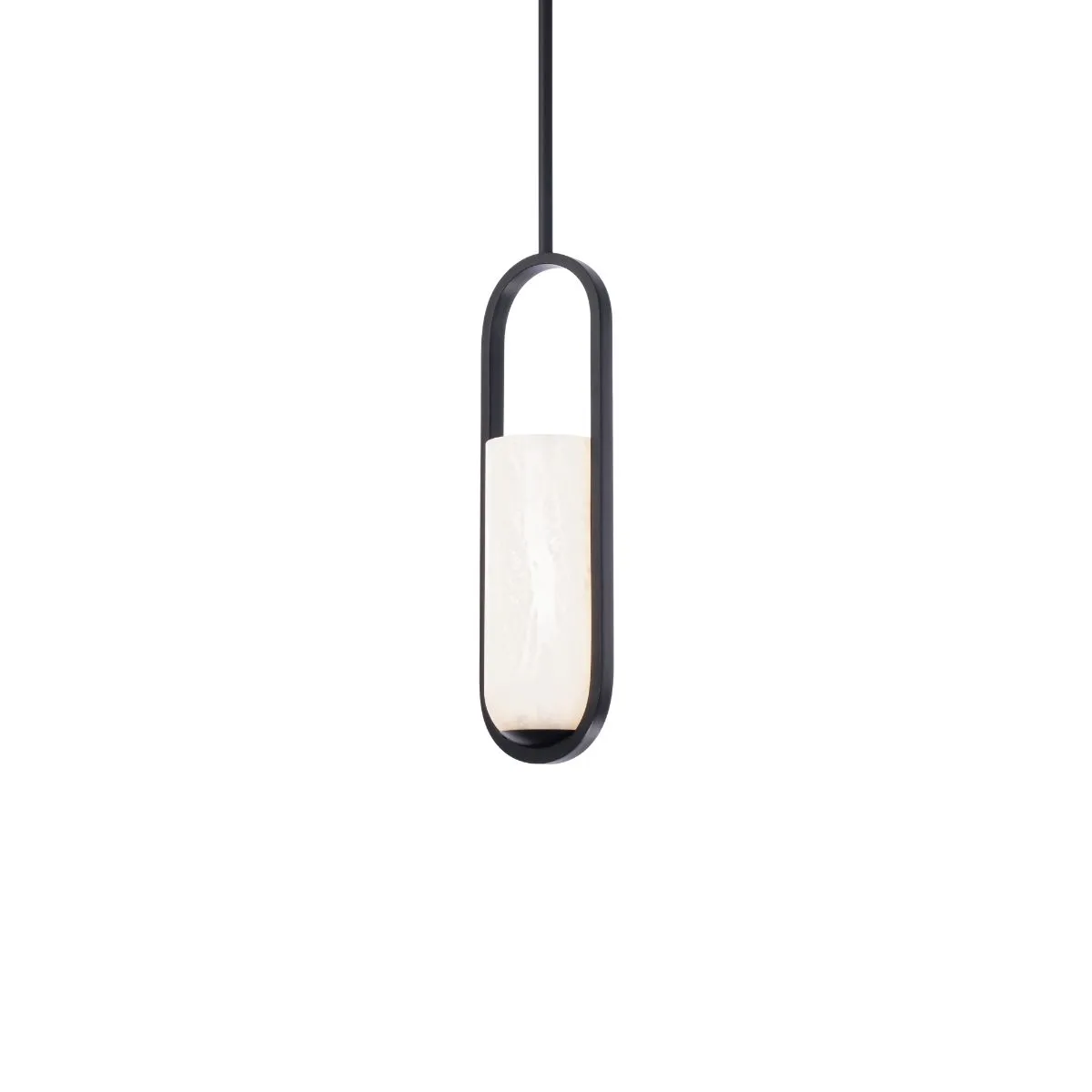 Rollins 5 in. LED Pendant Light Black finish