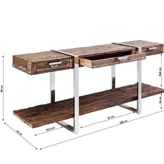 Rustico Natural Recycled Wood Console