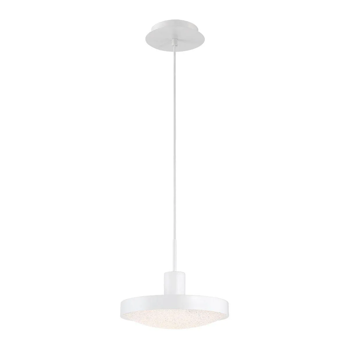 Sandstone 10 in. LED Pendant Light, 120V, 3000K White Finish