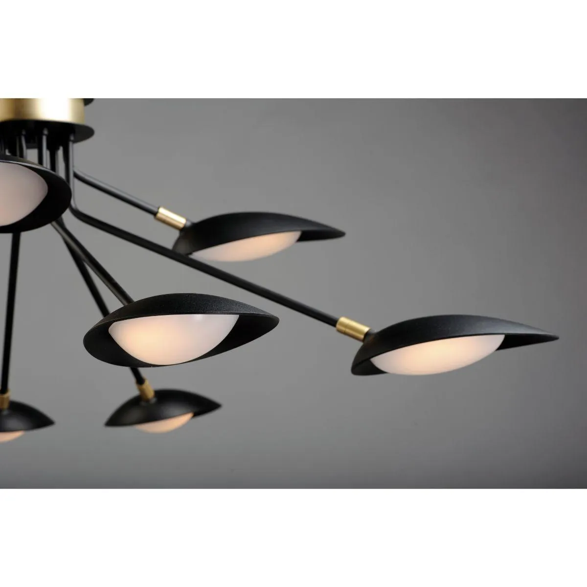 Scan 43 In. 9 Lights LED Chandelier Satin Brass