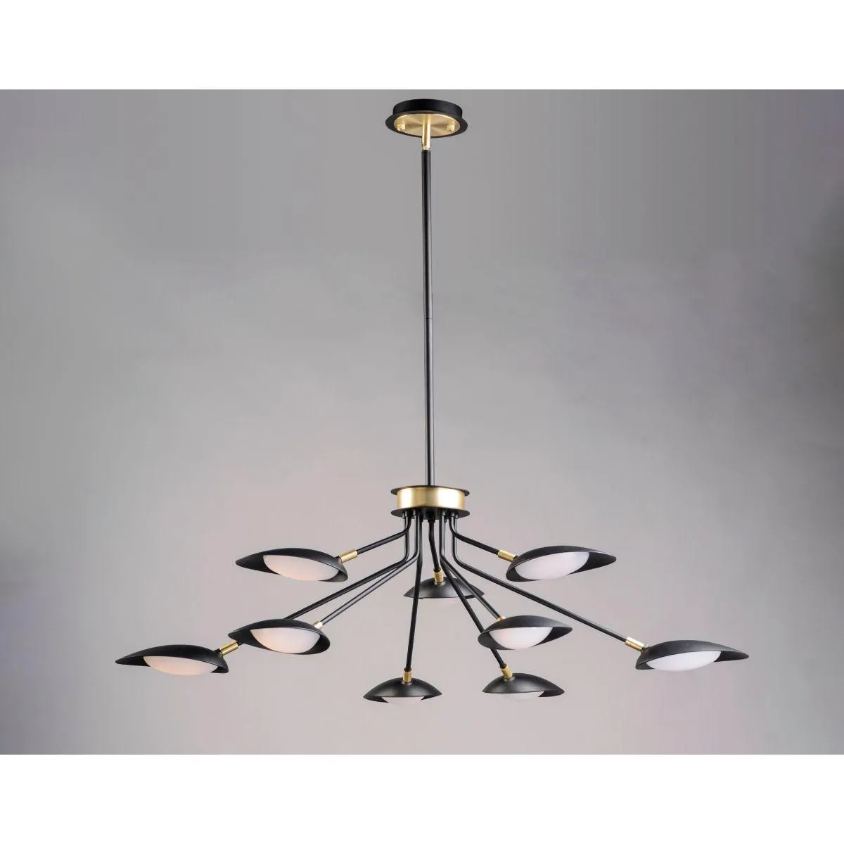 Scan 43 In. 9 Lights LED Chandelier Satin Brass