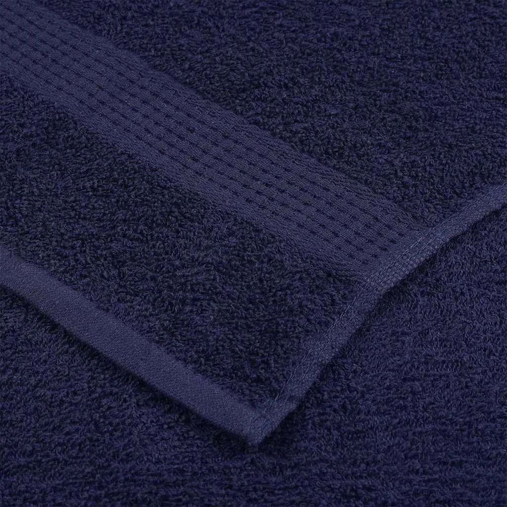 Shower Towels 10 pcs Navy Blue 70x140 cm 360 gsm 100% Cotton
