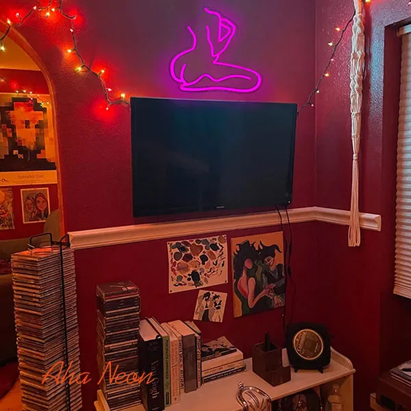 Sitting Female LED Neon Light Sign