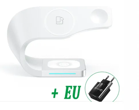 Sleek 3-in-1 Curved Wireless Charger