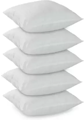 Sleeping Pillows Cushions,Decorative for Couches,Chairs,Bed| Microfiber Filled|Support for Back,Neck,Head,Side Sleeper Decorative (14 x 14 inch, white, 5)