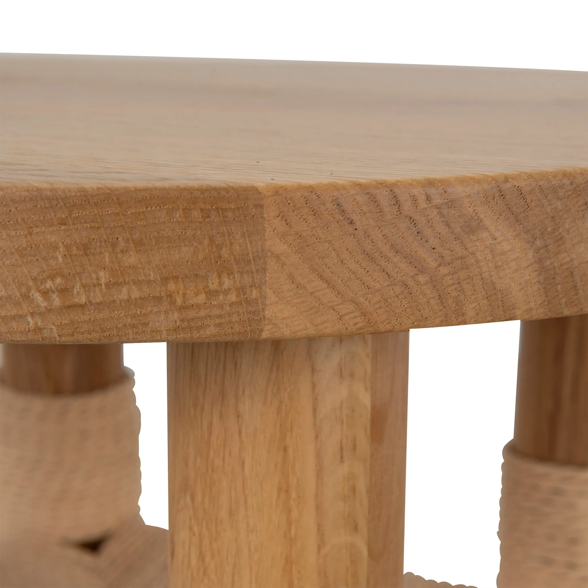 Smith 42cm Round Side Table - Natural