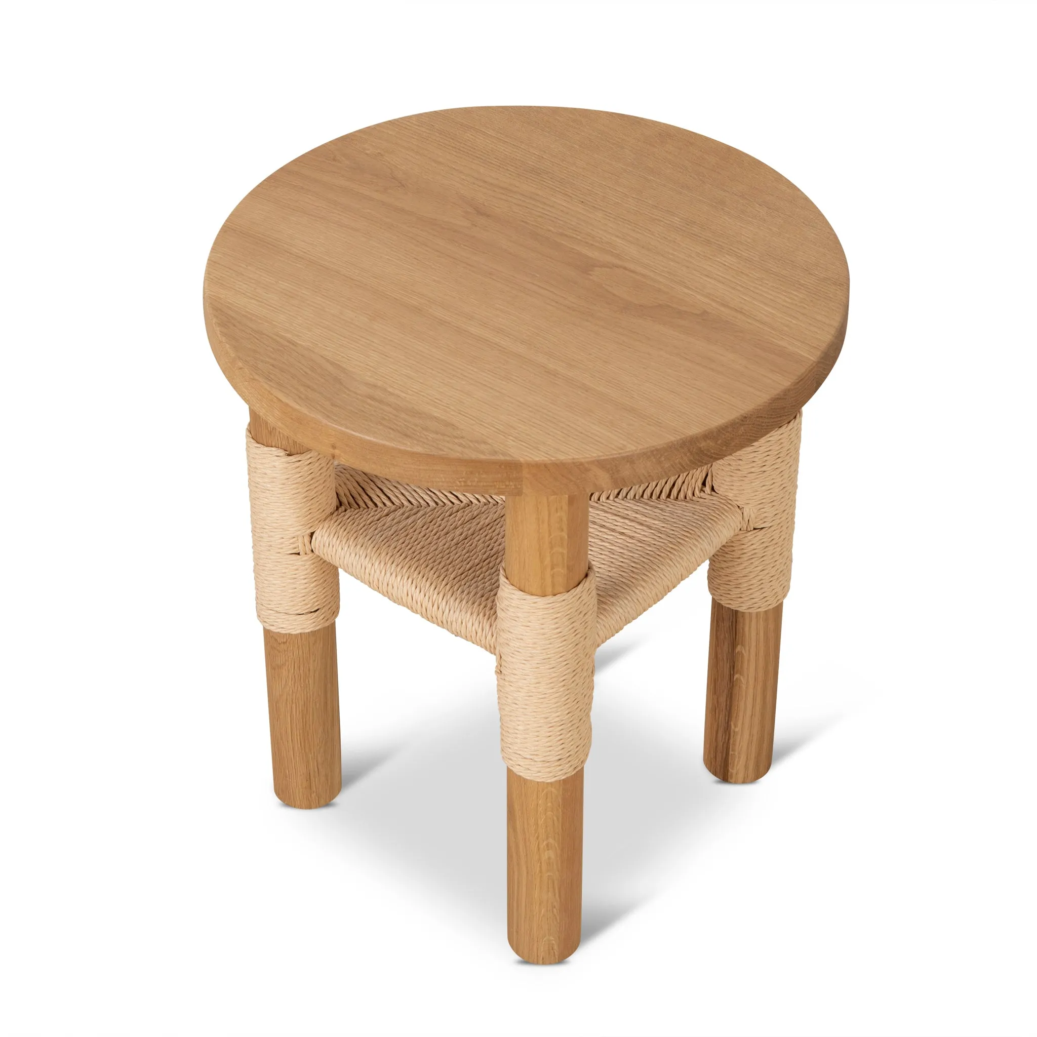 Smith 42cm Round Side Table - Natural