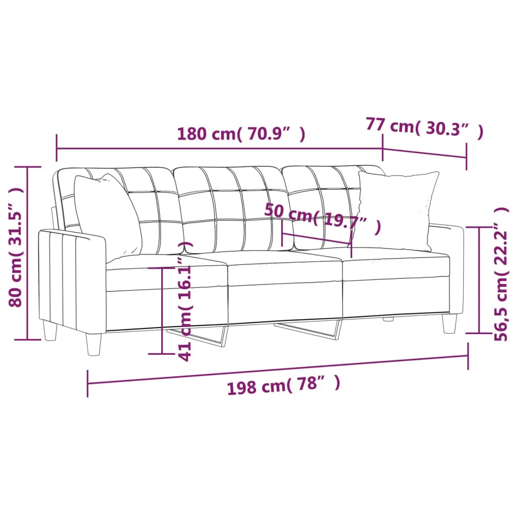 Sofa Loveseat Couch Sofa Settee with Throw Pillows Black Faux Leather