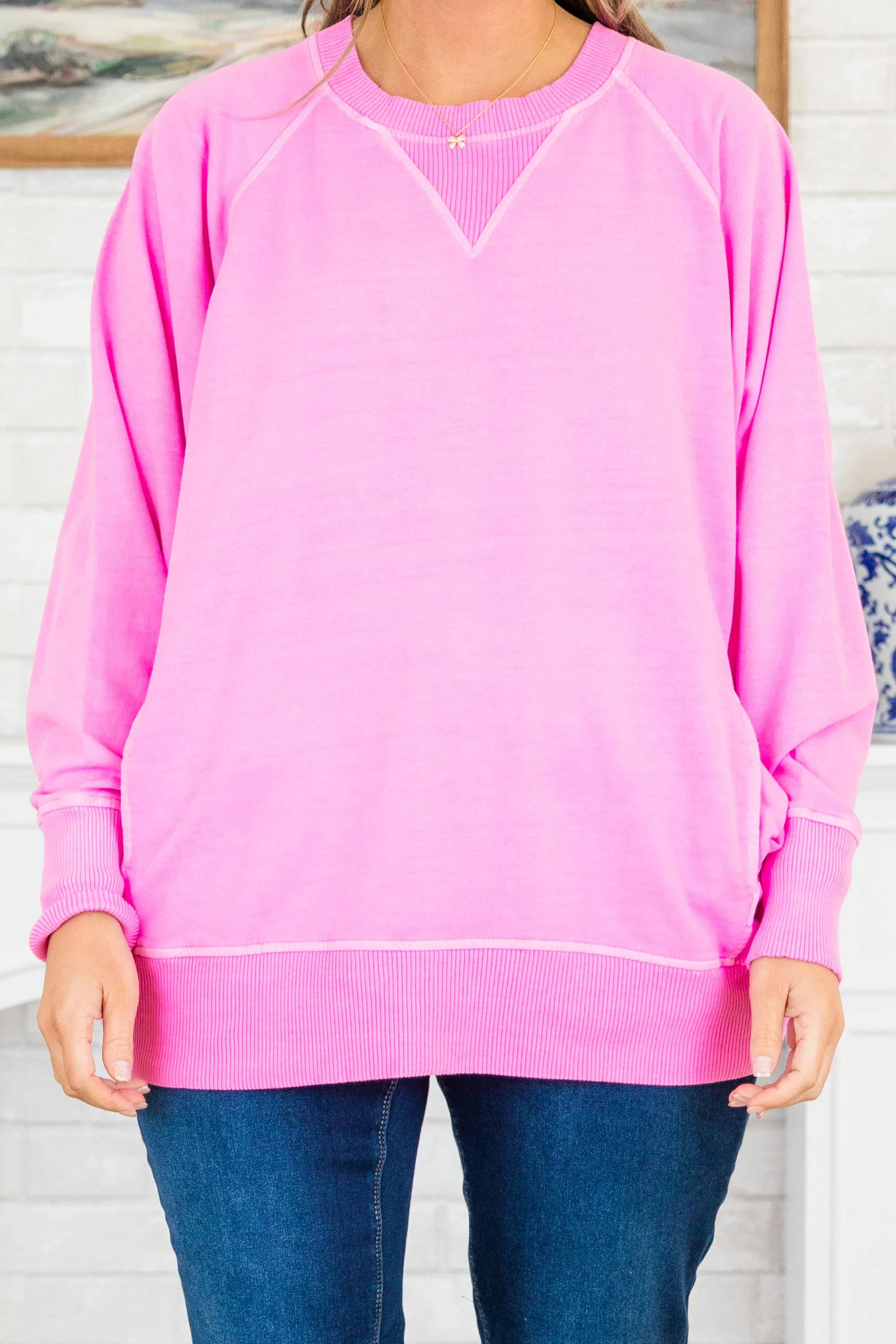 Soft Touch Pullover, Bright Mauve