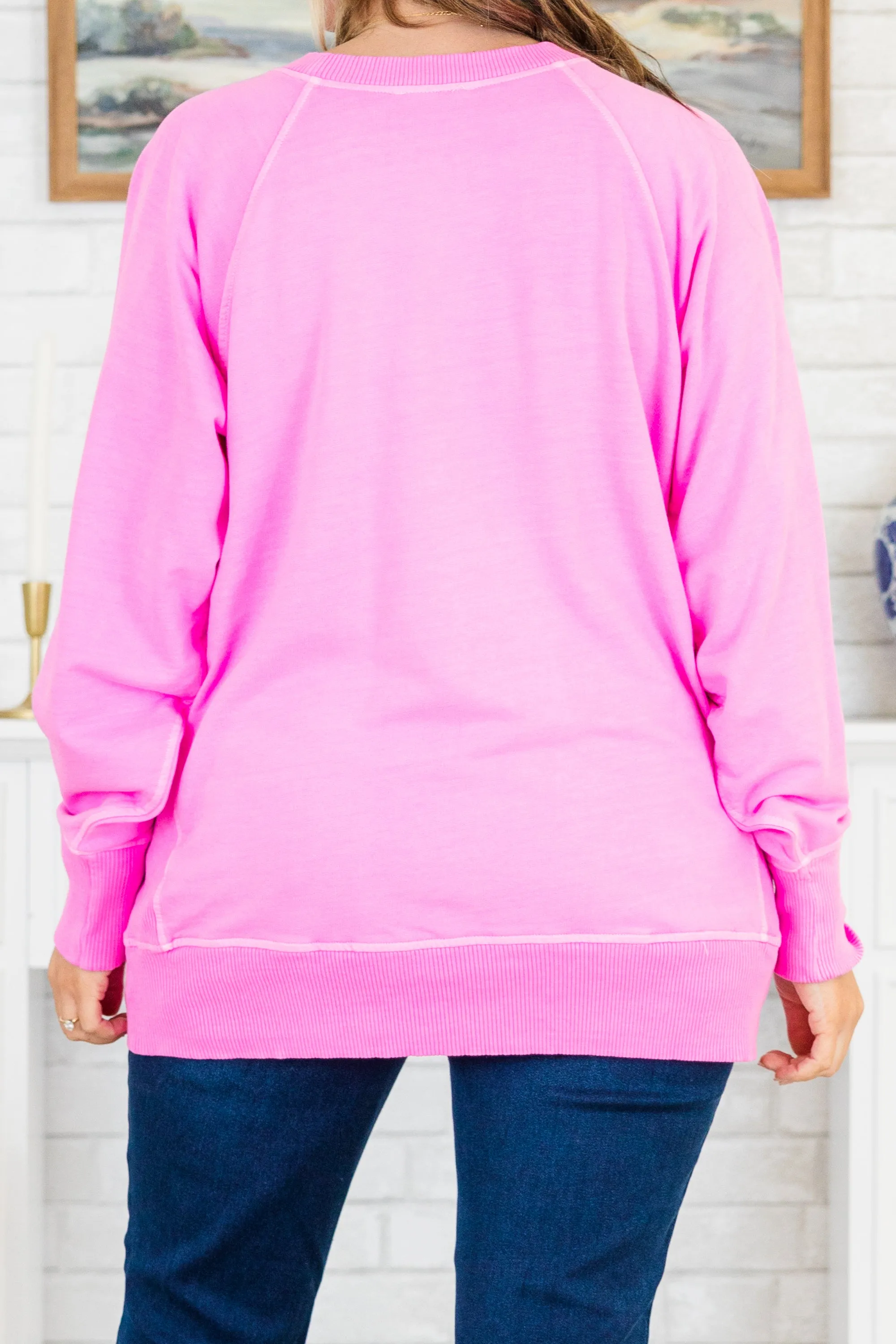 Soft Touch Pullover, Bright Mauve