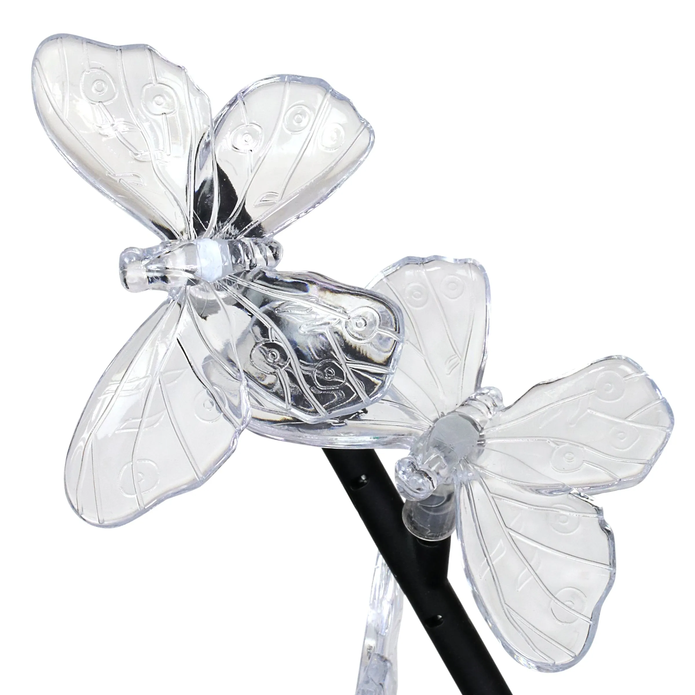 Solar Butterfly Branch Garden Stake with Twenty LED Lights, 13 by 38 Inches