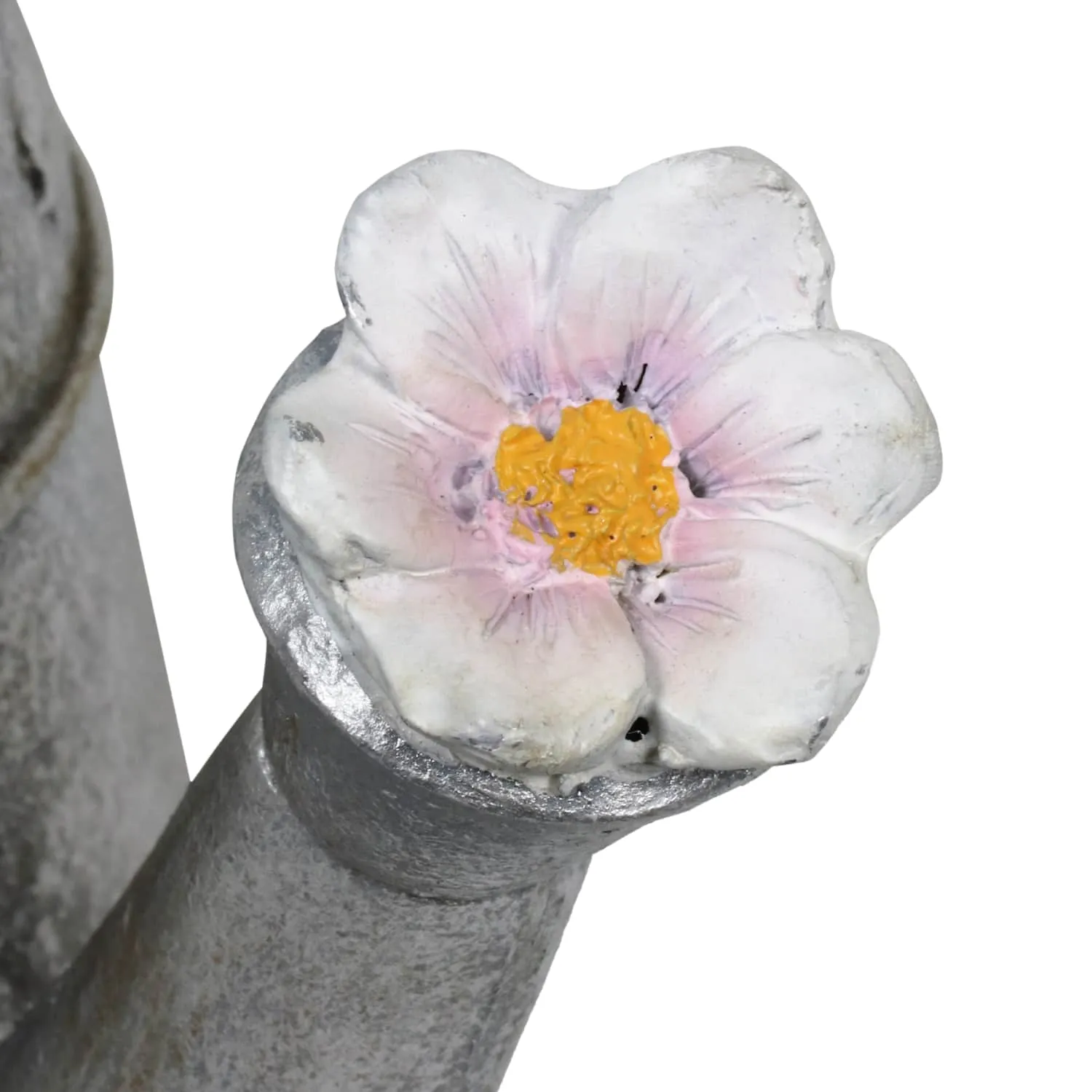 Solar Silver Tea Pot Fairy House Garden Statue, 7 Inch