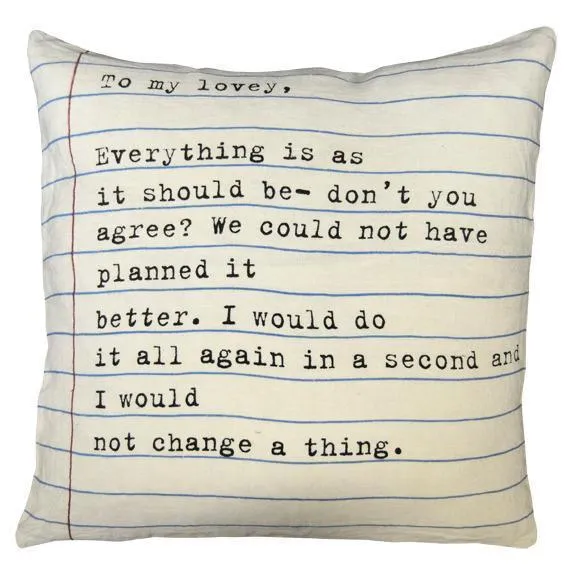 Sugarboo Designs To My Lovey Letter Pillow