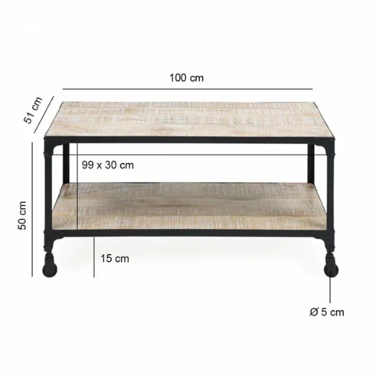 The Attic Solid Wood Coffee Table Natural