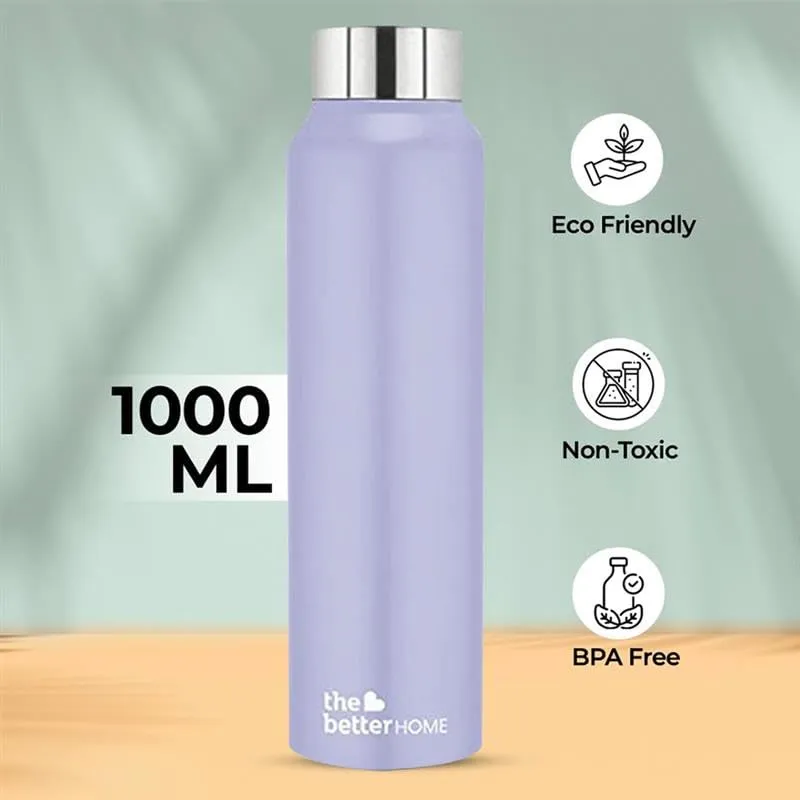 The Better Home FUMATO Turbo 250W Electric Hand Blender Purple & Stainless Steel Water Bottle 1 Litre Pack of 2 Purple