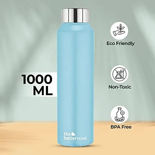 The Better Home FUMATO Turbo Pro 600W Electric Hand Blender 4-1 & Stainless Steel Water Bottle 1 Litre Light Blue