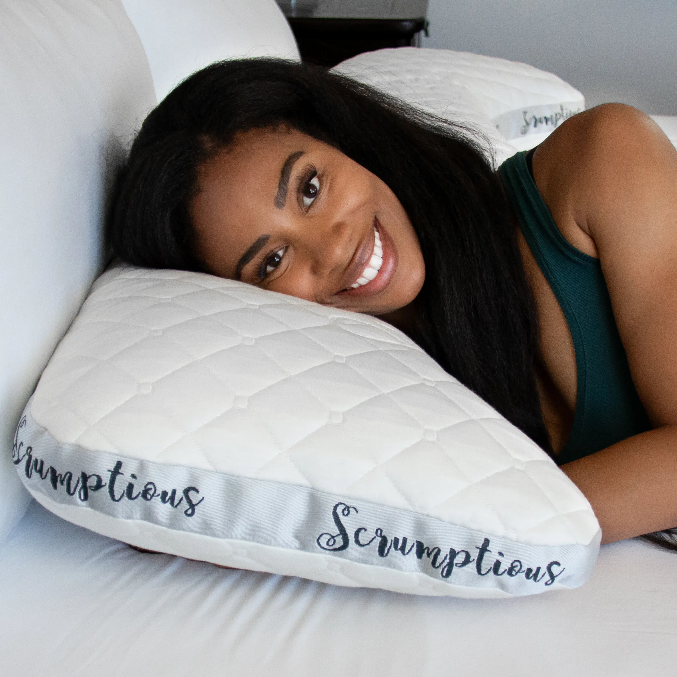 The Scrumptious Side Sleeper Pillow with Cooling Organic Pillowcase