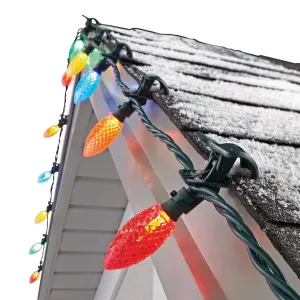 timeless Quick Clip 66.8' 100 Bulbs LED String Lights Christmas, Multi-Color Multicolor Bulbs