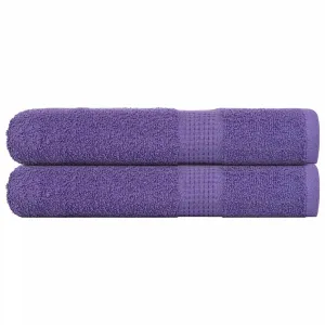 Towels 2 pcs Purple 100x200 cm 360 gsm 100% Cotton