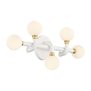 Tubular 23 in. 5 lights LED Vanity Light Matte White finish