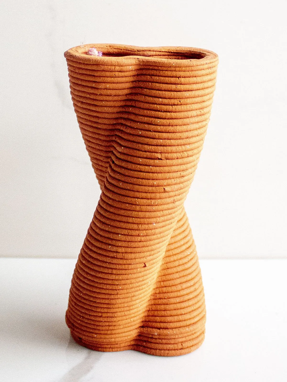 Twisted Vol IV Vase Brown