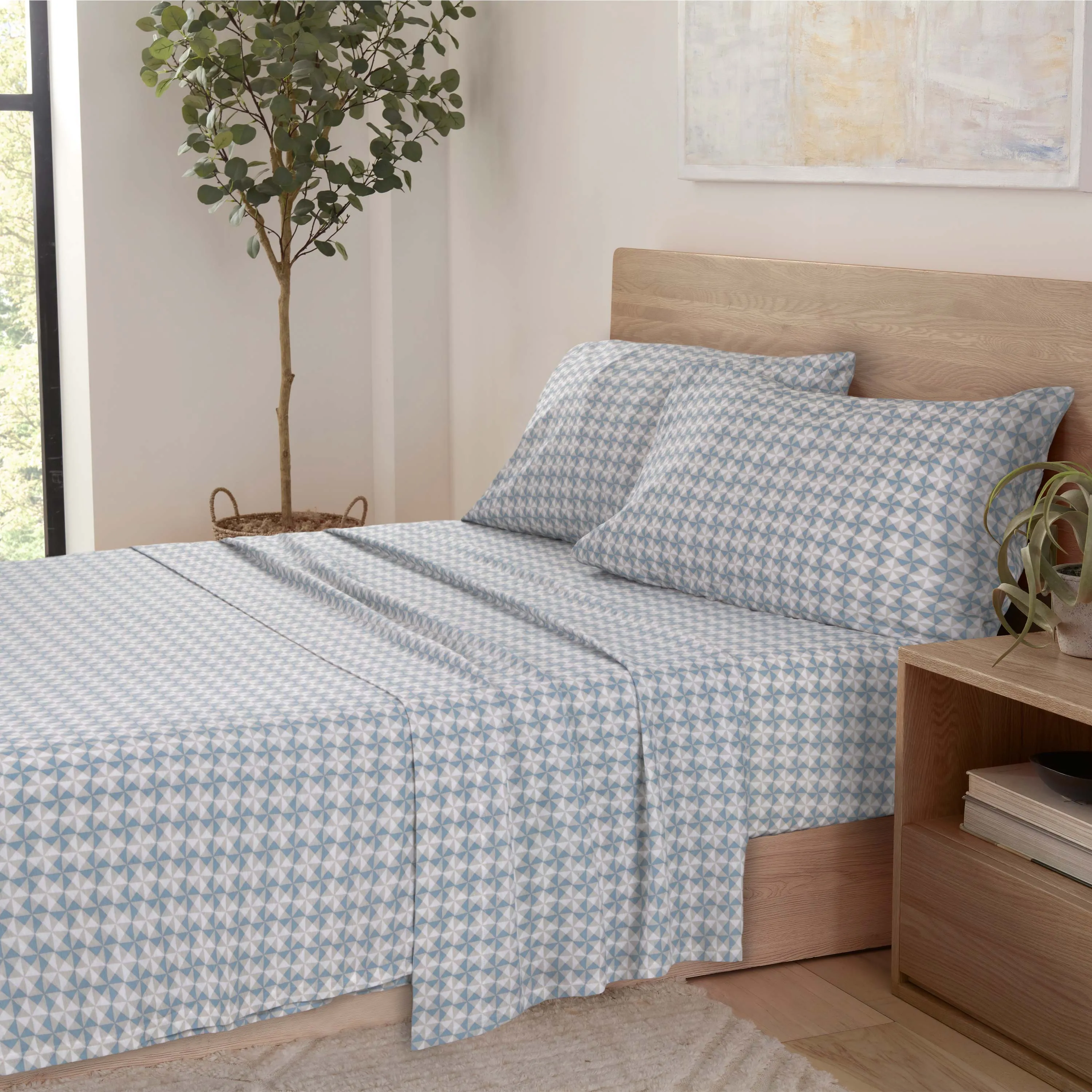Vellux Noma Soft Blue Sheet Set